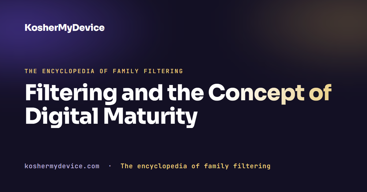 Filtering and the Concept of Digital Maturity