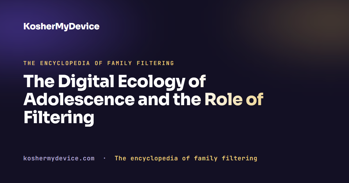 The Digital Ecology of Adolescence and the Role of Filtering