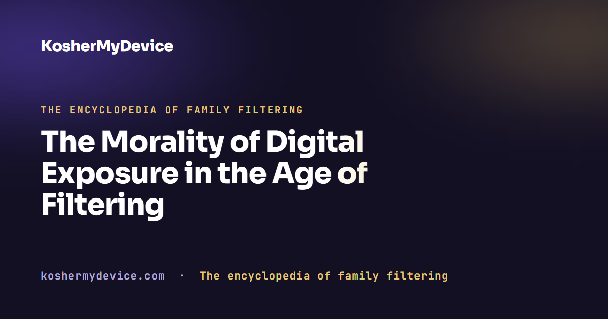The Morality of Digital Exposure in the Age of Filtering