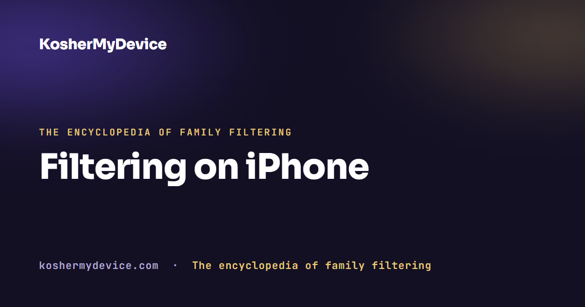 Filtering on iPhone