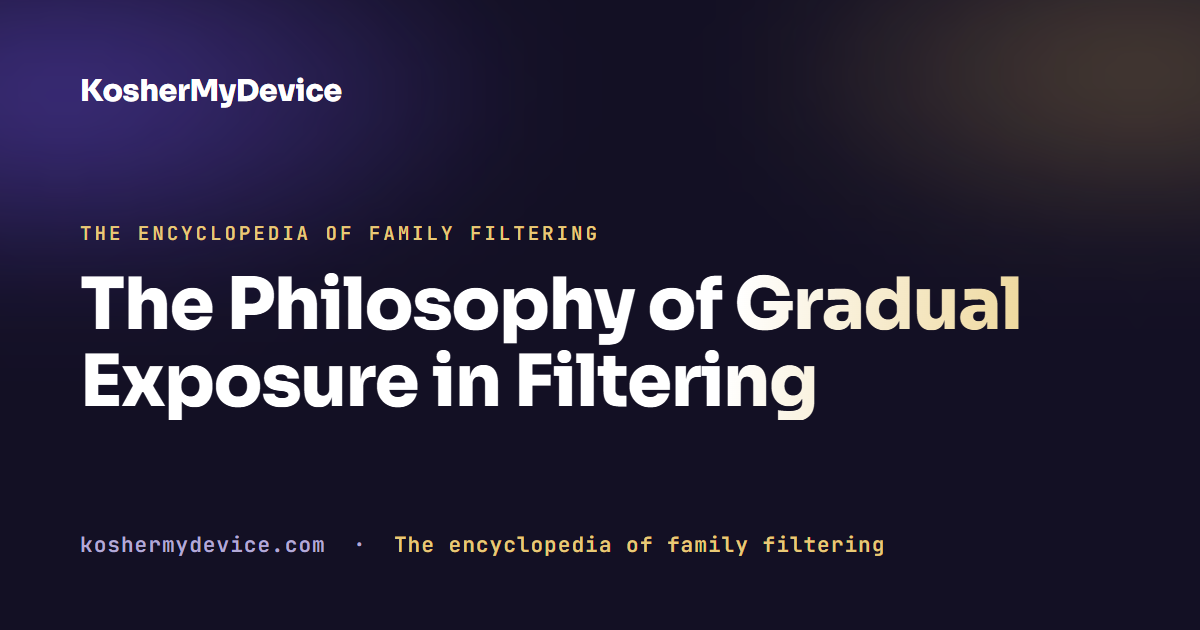 The Philosophy of Gradual Exposure in Filtering