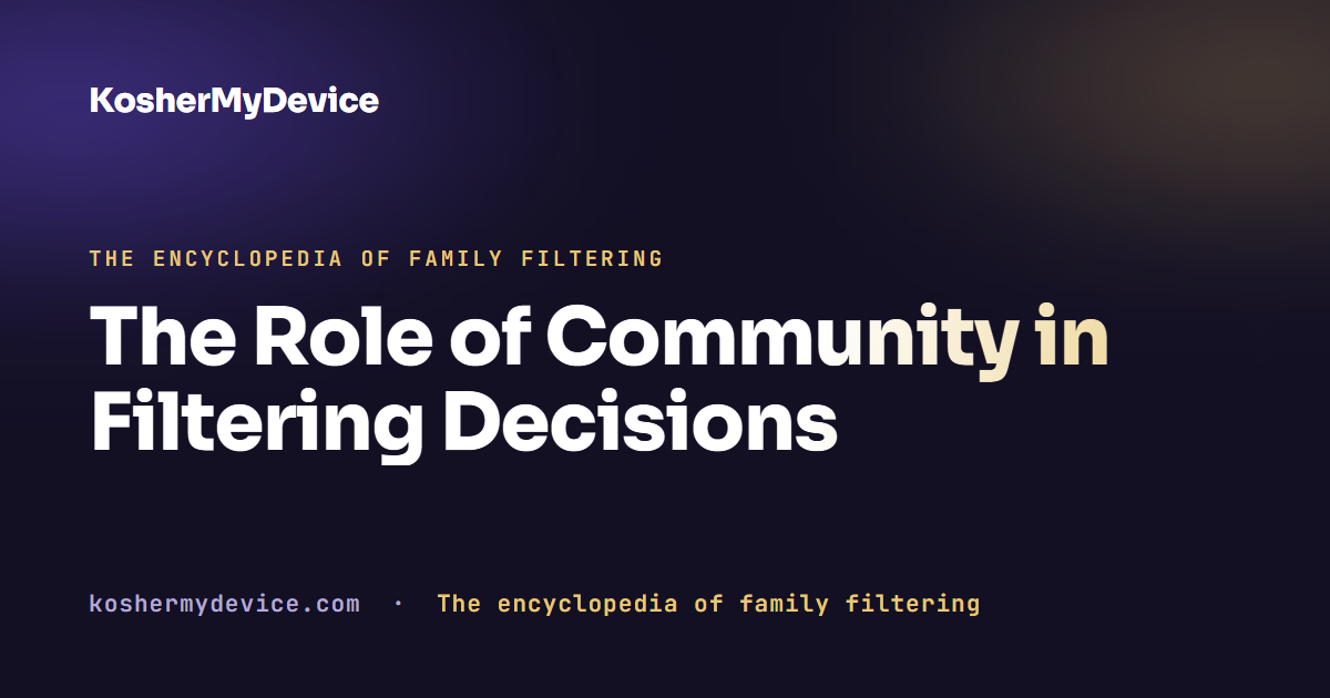 The Role of Community in Filtering Decisions